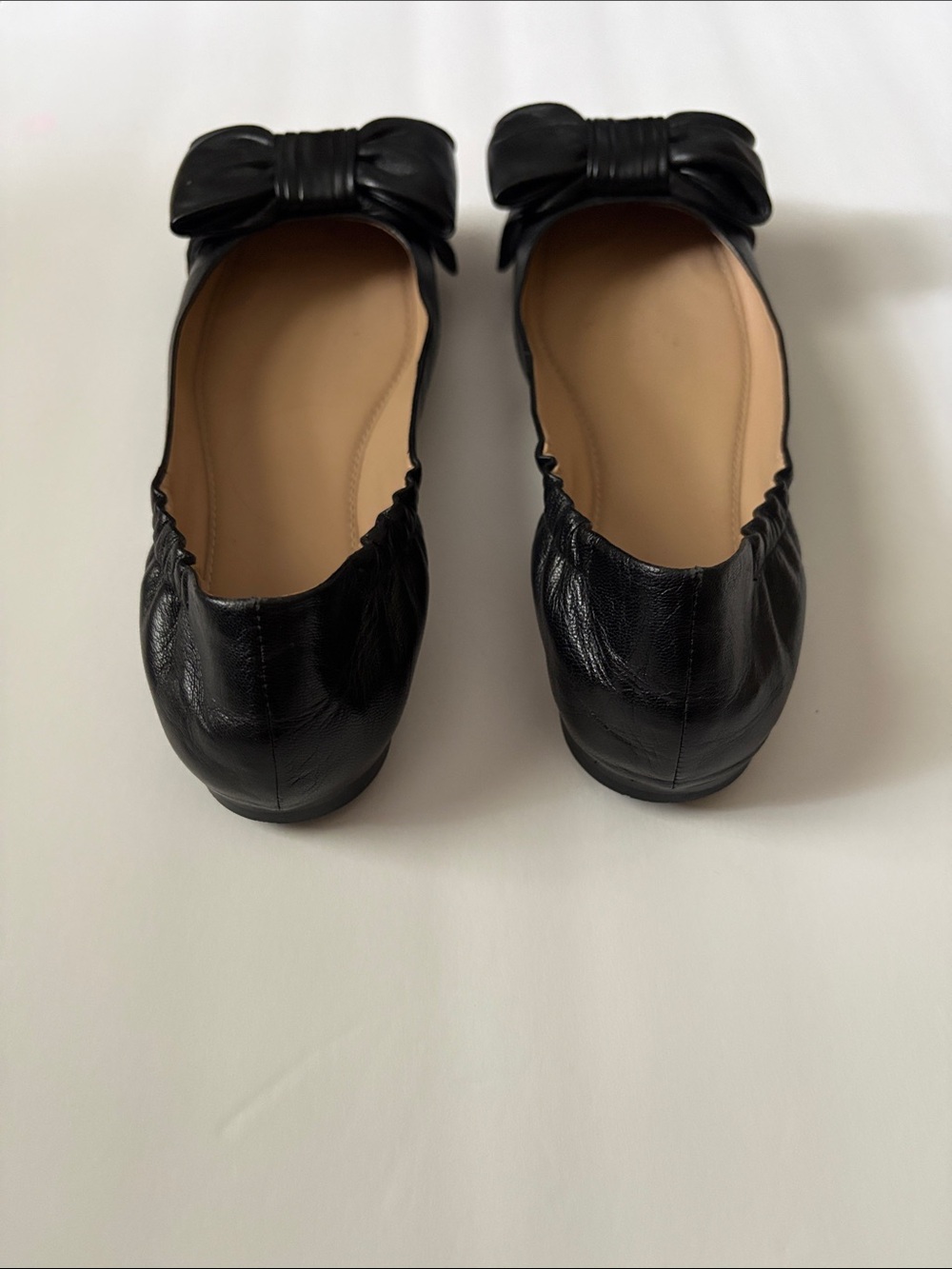 Tory Burch black leather bow flats sz 6 - Picture 6 of 8